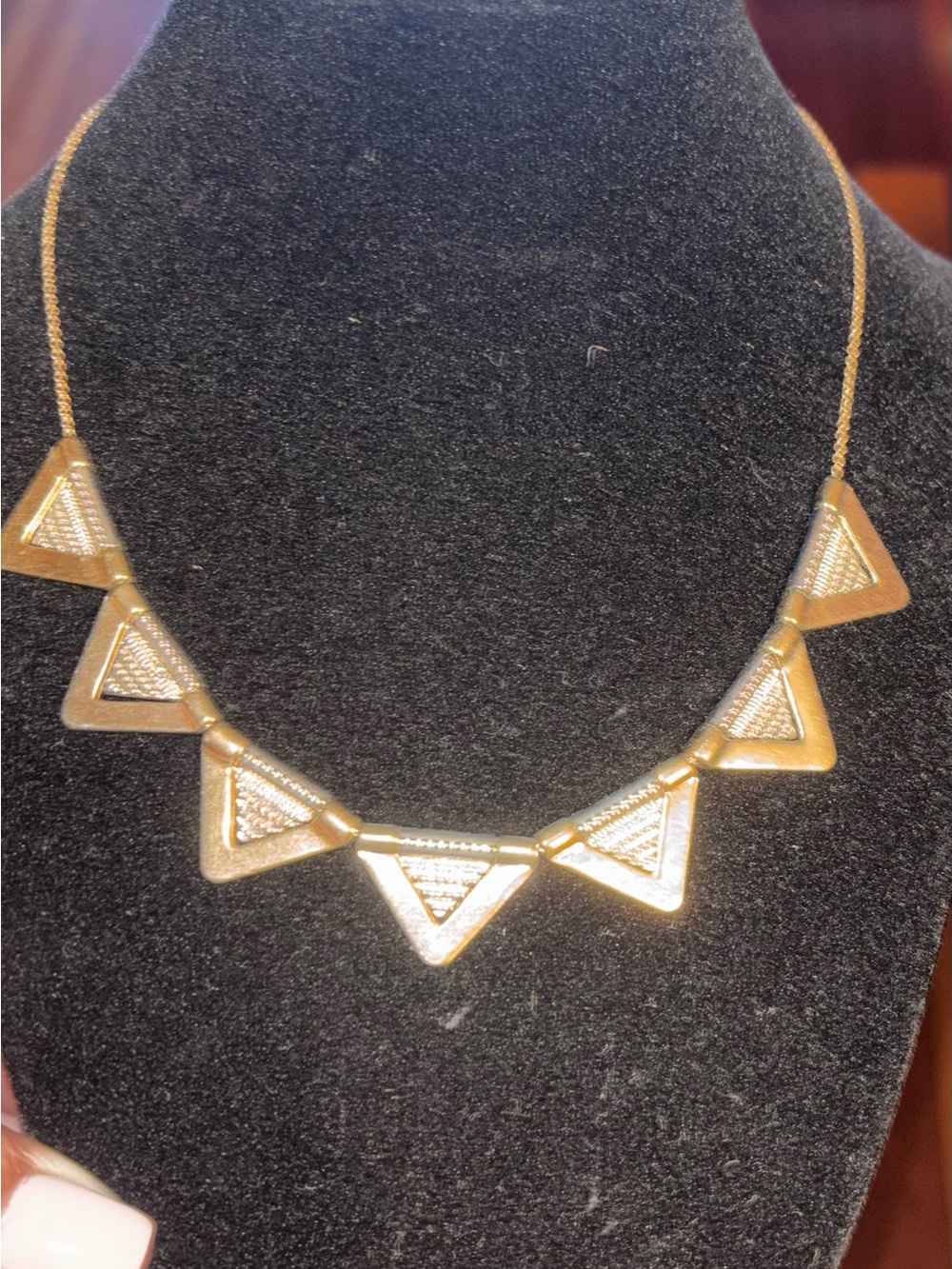 Gold Triangle Statement Necklace - Women Jewelry